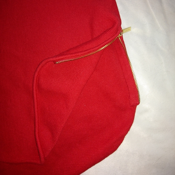EUC Plus Size MICHAEL by Michael Kors Red Sweater with Gold Zip Detail – Size 1X - Picture 9 of 16